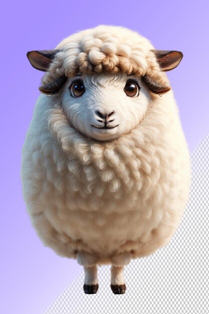 PSD a sheep with a sheep on its head