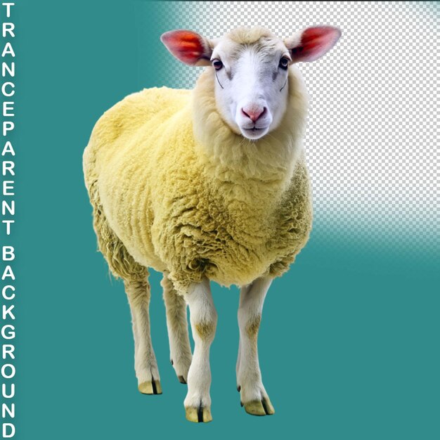 PSD a sheep with a transparent background