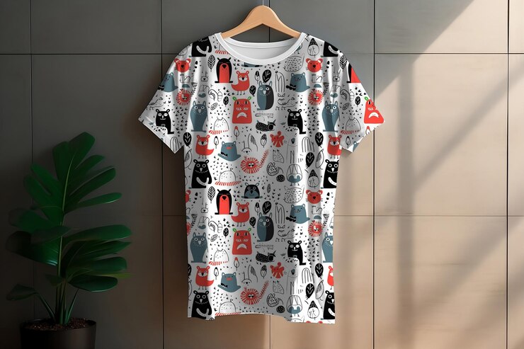PSD sheer tshirt mockup for women's apparel