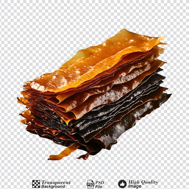 PSD sheet of dried seaweed isolated on transparent background