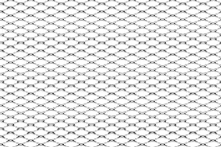 PSD sheet of expanded metal background 3d rendering