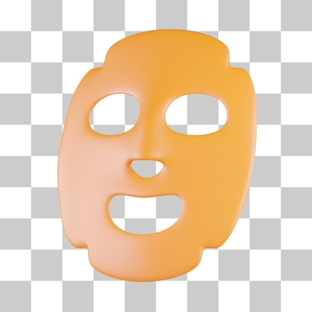 Sheet mask skincare 3d icon