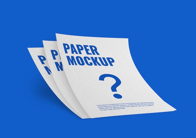 Mockup di fogli di carta