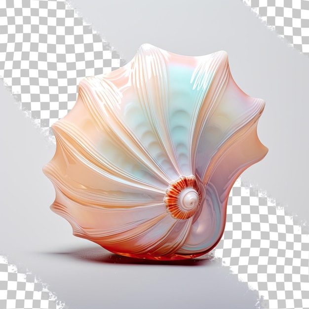 Shell against solid colotransparent background