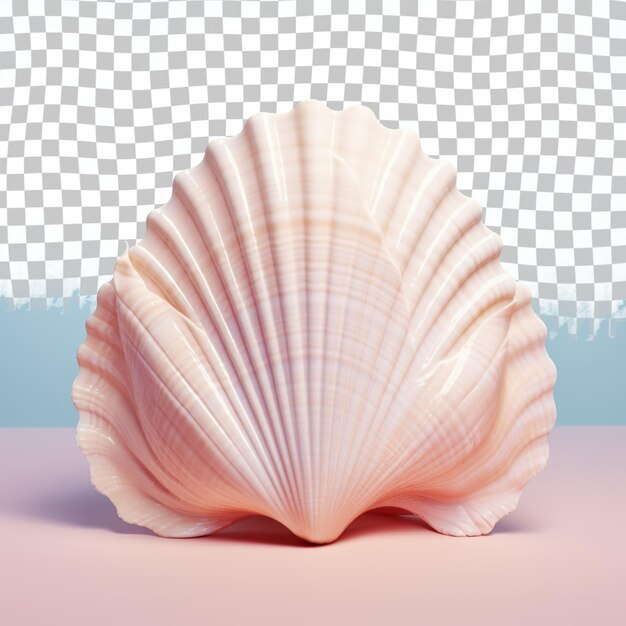 PSD a shell with a pink background and a blue background with a white checkered pattern