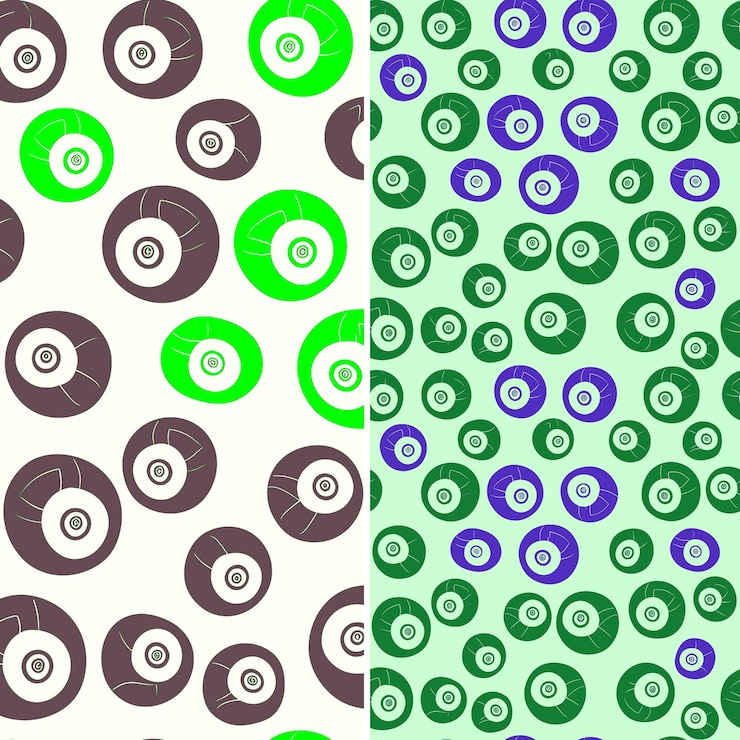 PSD shell with spiral silhouette arranged in a harmonious patter nature pattern vector designs