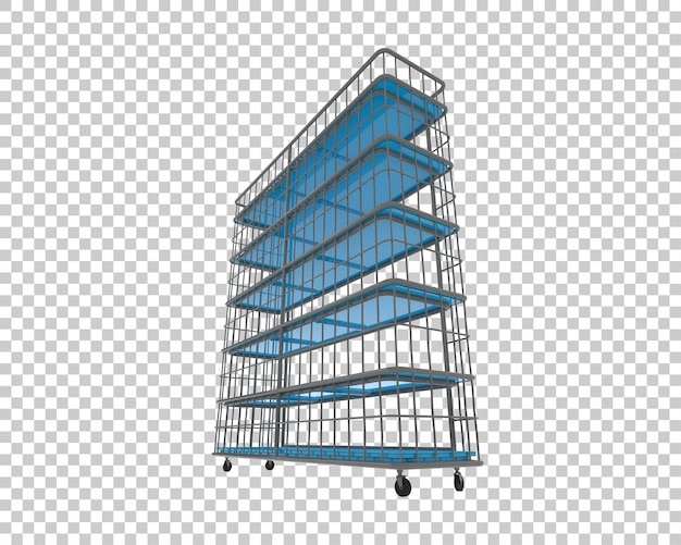 Shelves isolated on transparent background 3d rendering illustration