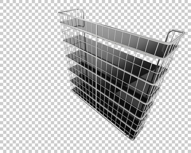 PSD shelves isolated on transparent background 3d rendering illustration