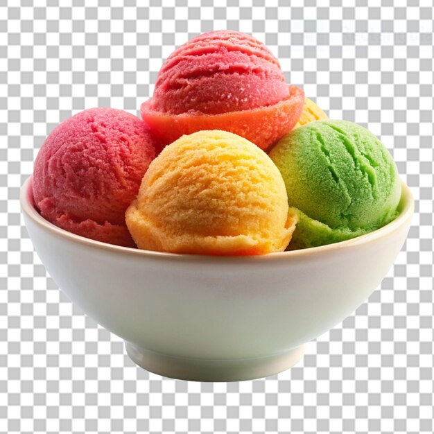 Sherbet on transparent background