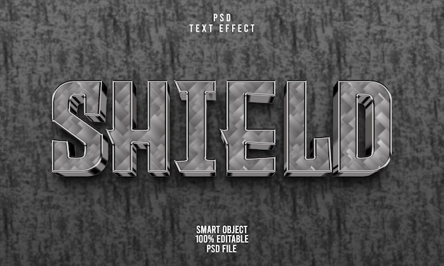 Shield 3D Editable Text Effect