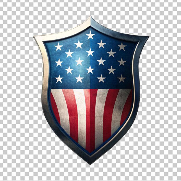 PSD a shield designed with american flag