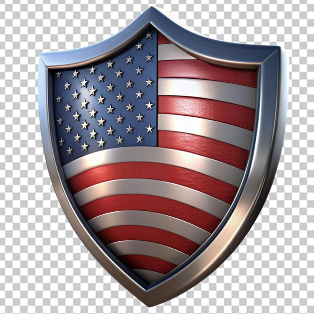 PSD a shield designed with american flag