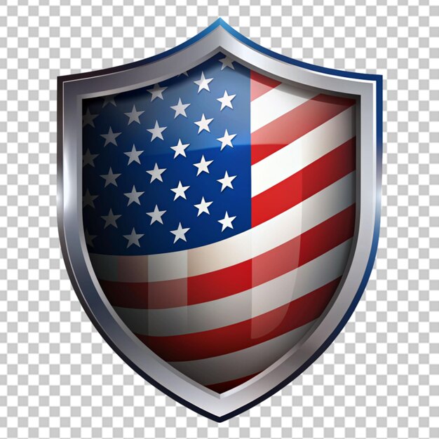 PSD a shield designed with american flag