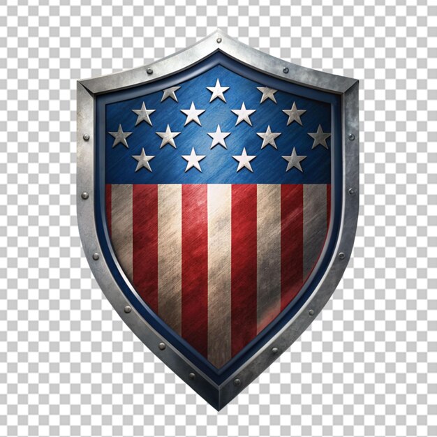 PSD a shield designed with american flag