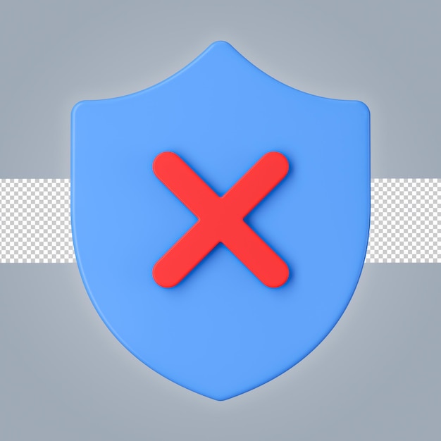 shield error 3d icon
