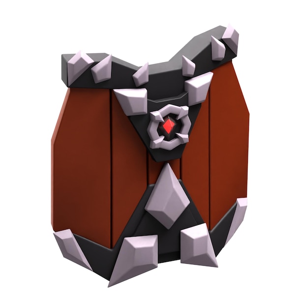 PSD shield icon isolated 3d render illustration