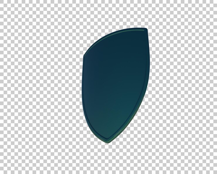 PSD 背景に隔離されたシールド 3d レンダリングイラスト