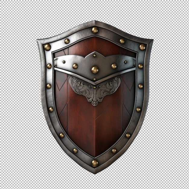 PSD shield isolated on transparent background