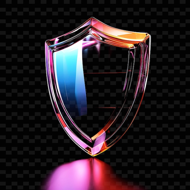 PSD a shield with a blue and red light on it