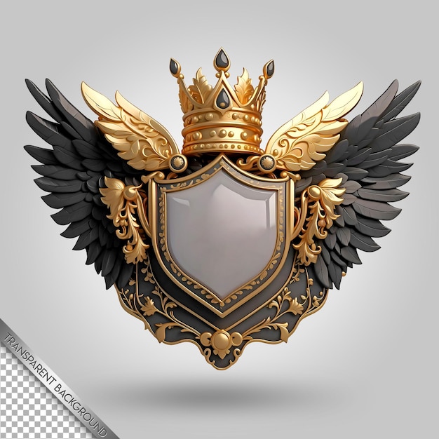 PSD a shield with a crown and a crown on it