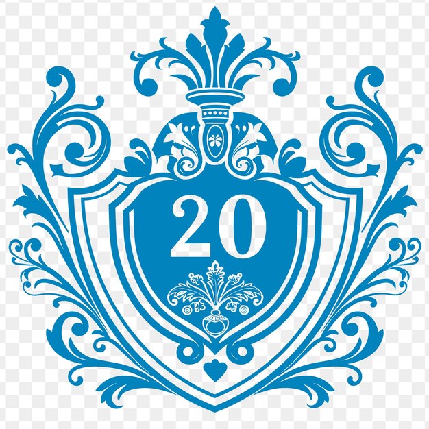 A shield with the number 20 on it