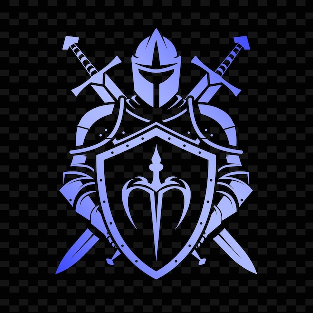 PSD a shield with a sword and the word knight on it