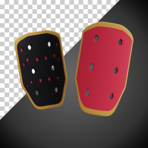 Shin guards 3d render illustration icon