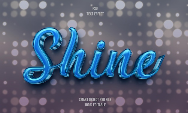 PSD shine text effect