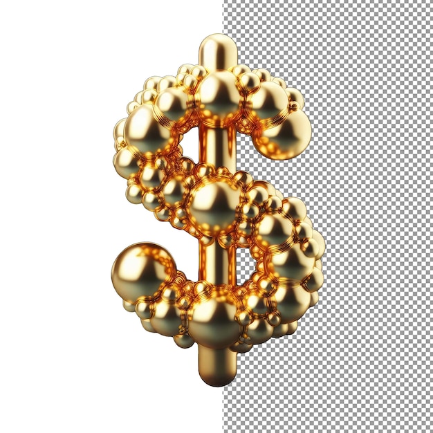 PSD shining 3d dollar symbol elegance