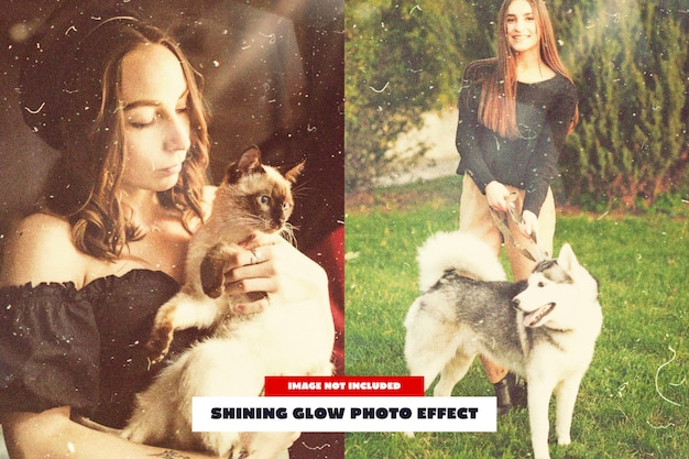 Shining Glow Photo Effect for Poster