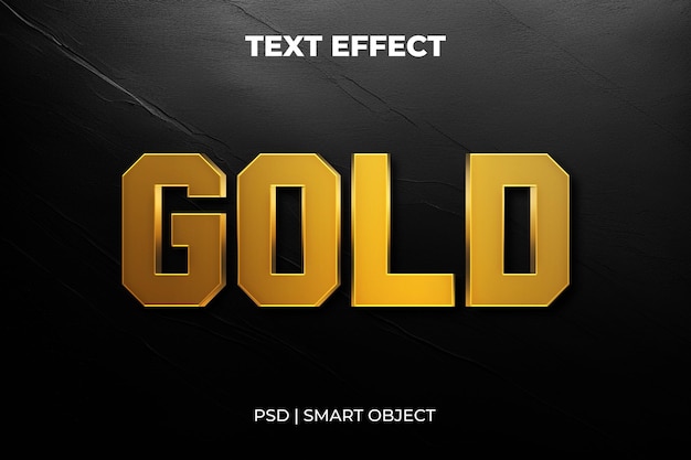 Shining gold text effect