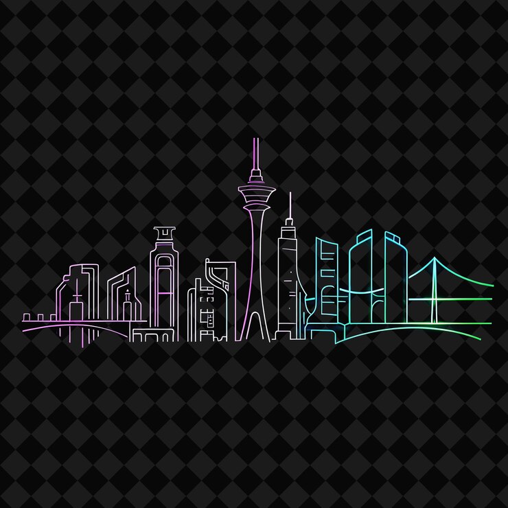PSD png y2k 單城市景觀拼貼藝術