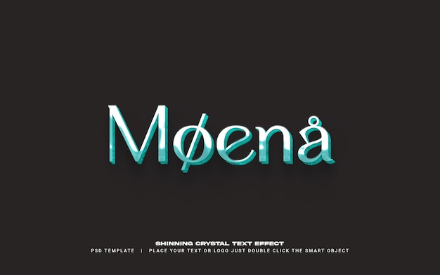 Shinning crystal text effect