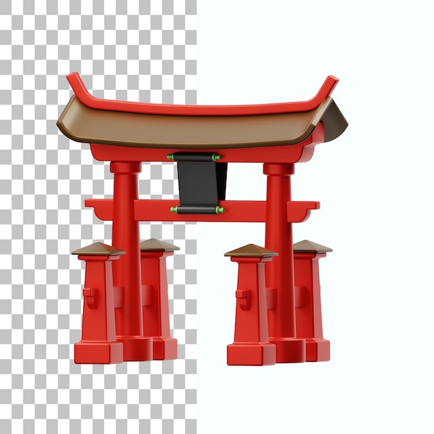 Shinto 3d illustratie