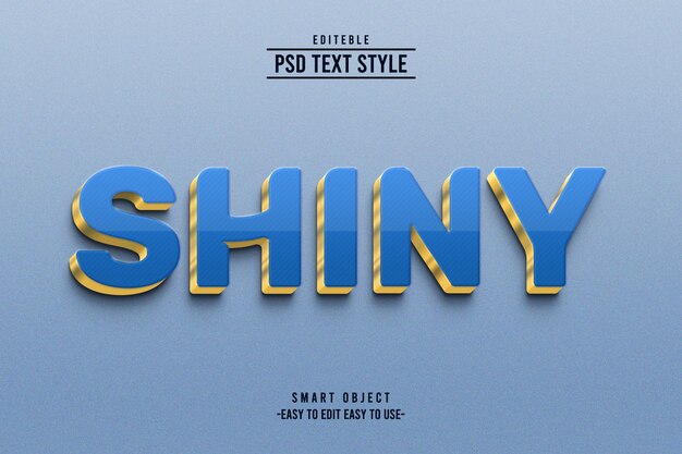 Shiny 3d text effect