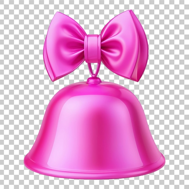 Shiny beautiful 3d bell isolated on transparent background