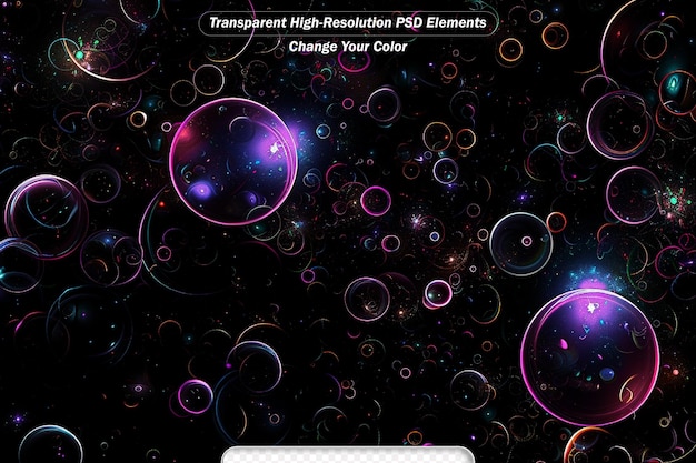 PSD shiny blue and purple bubbles abstract holiday background