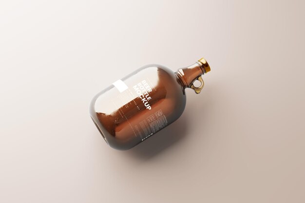 PSD shiny bottle mockup