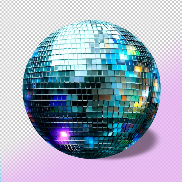 PSD shiny disco ball on a transparent background