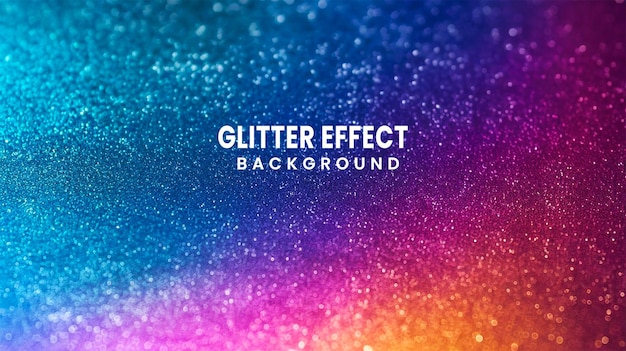 Shiny Glitter effect bokeh light background with editable text template