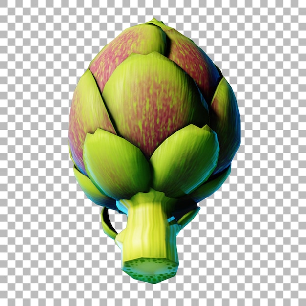 shiny glossy artichokes side wiew isolated