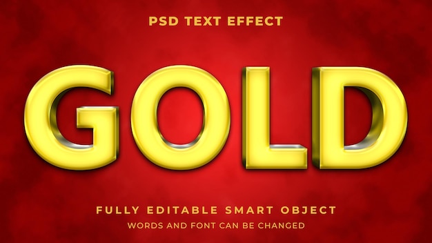 Shiny Gold Editable Text Effect