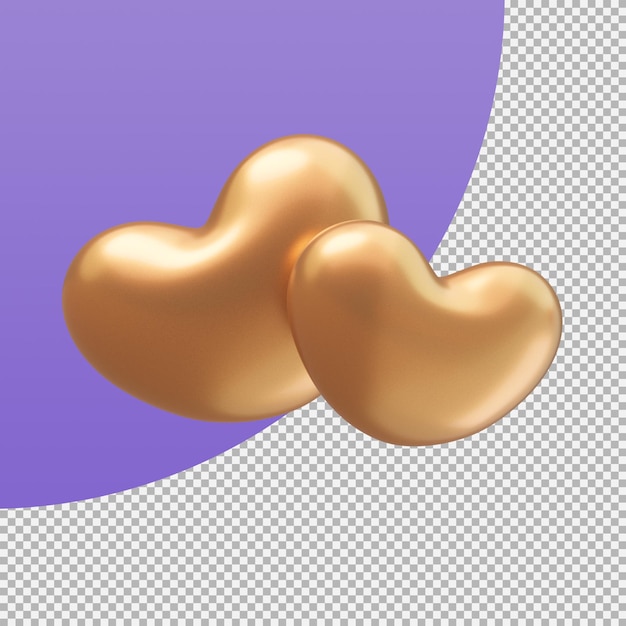 Shiny Heart Shaped Balloons Expression of love on Valentine39s Day 3d illustration with clipping path