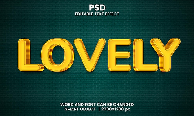Shiny Lovely Golden Text Effect