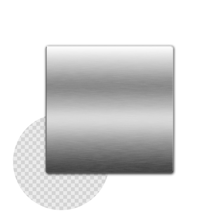 PSD shiny metallic square