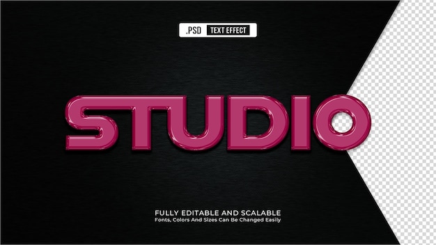 PSD shiny plastic text effect