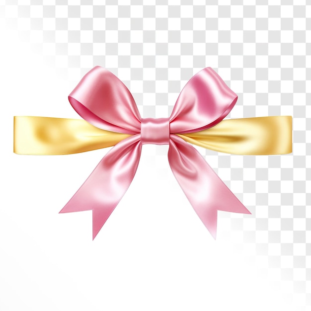 PSD shiny satin ribbon on transparent background