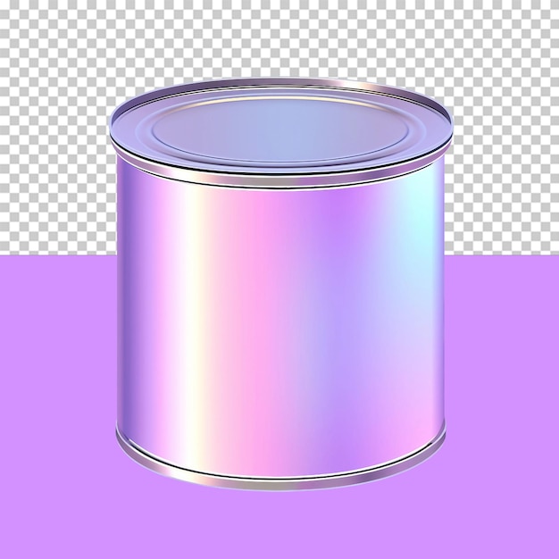 A shiny tin can isolated object transparent background