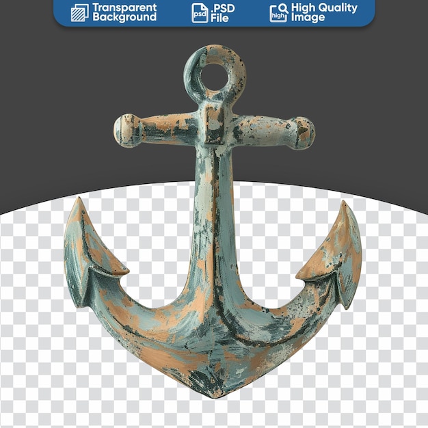 PSD ship anchor isolated on transparent background png