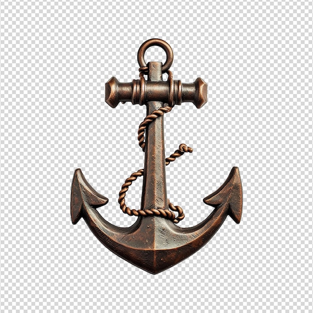 PSD ship anchor isolated on transparent background